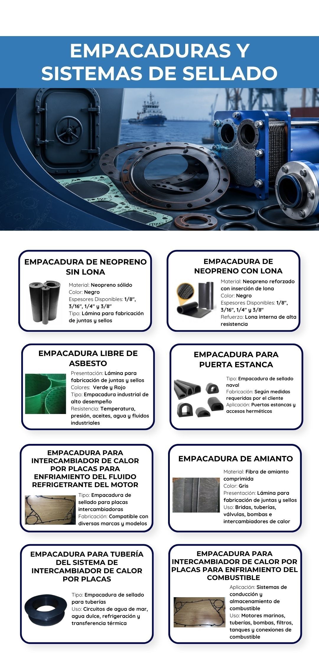 Empacaduras y Sistemas de Sellado